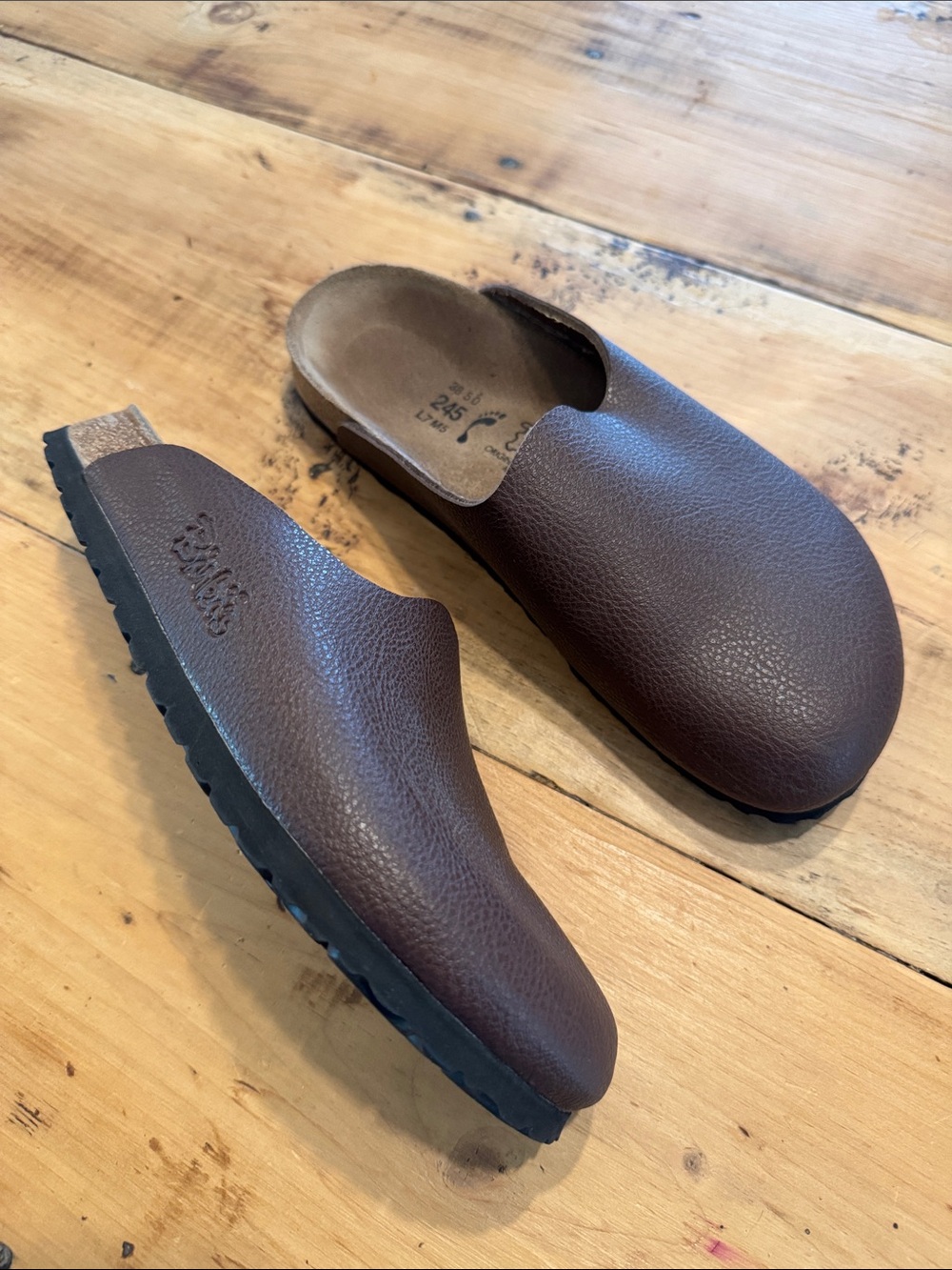 NWOT Birki’s By Birkenstock Brown Clogs EU 38 US 7 7.5 Slip On Comfort Shoes